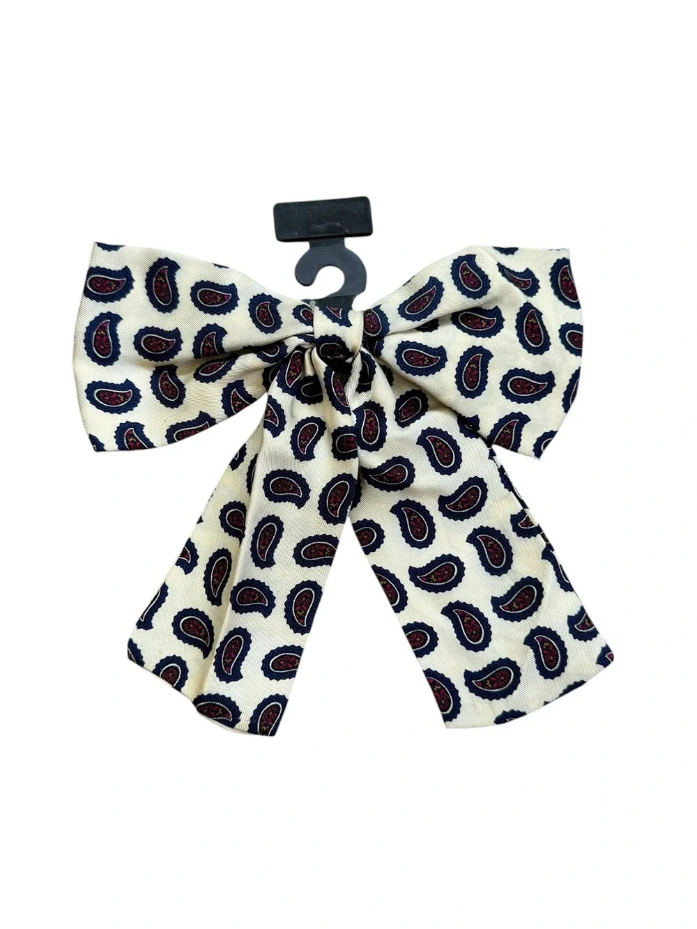 VTG 80/90s ribbon brooch Bow Set Of 2 Paisley Preppy NEW Pin Cloth Medallion